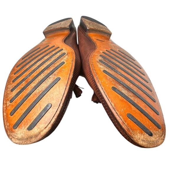 Magnanni Perforated Tassel Loafers Mens Sz 12 Brown Leather Spain SlipOn Preppy - Picture 7 of 16